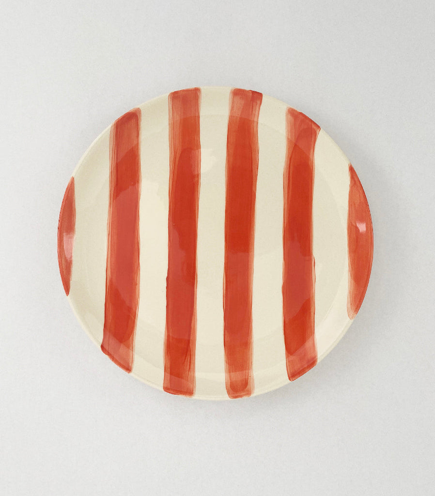 Beside Yourself Plate-Tangerine Ribbons
