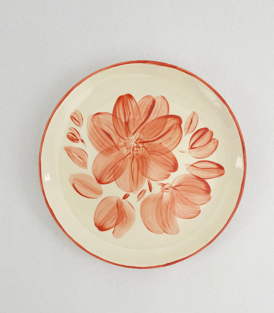 Beside Yourself Plate-Tangerine Floral