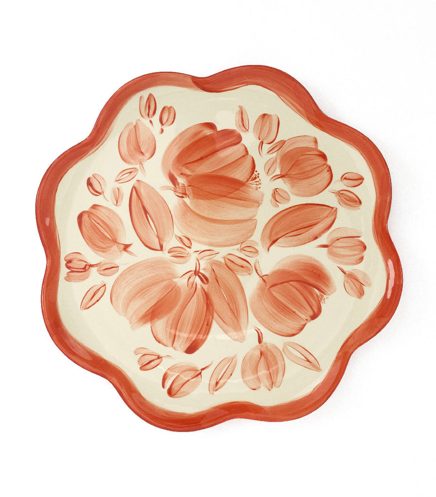 Hello Platter-Tangerine Floral